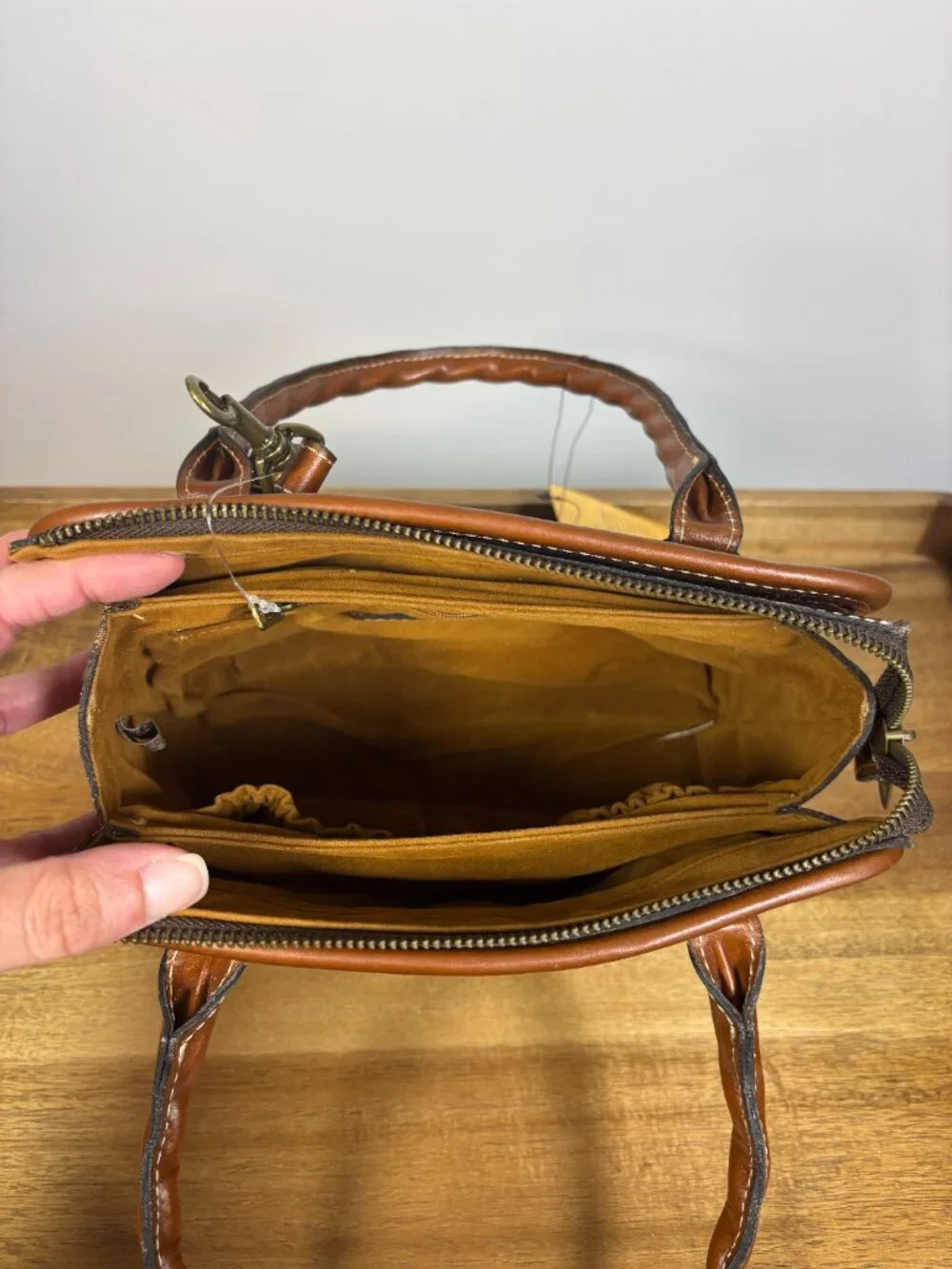 Patricia Nash Small Paris Florence Brown Tooled Floral Leather Satchel New